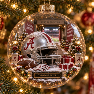 Roll Tide Forever — Light-Up Alabama Football Ornament