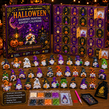 31 Days of Gnome Surprises Halloween Diamond Painting Advent Calendar