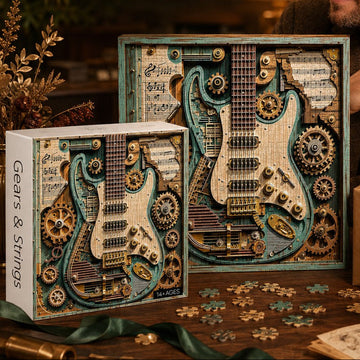 Gears & Strings 1000-Piece Steampunk Guitar Puzzle
