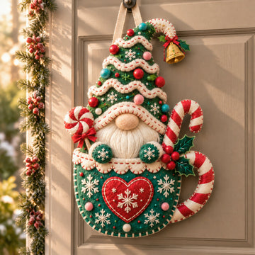 Christmas Gnome Mug Door Hanger