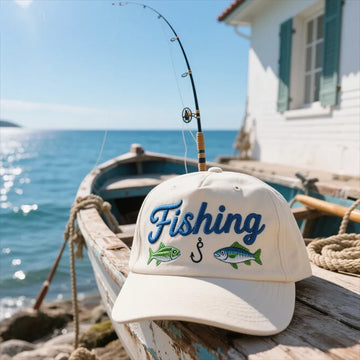 Fishing Embroidered Cap Angler Embroidered Fishing Hat