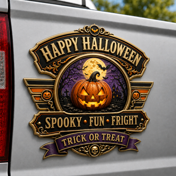 Happy Halloween Metal Car Emblem