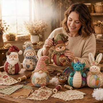 DIY Patchwork Fabric Character Doll Kit