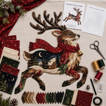 Christmas Woodland Wildlife DIY Patchwork Kit