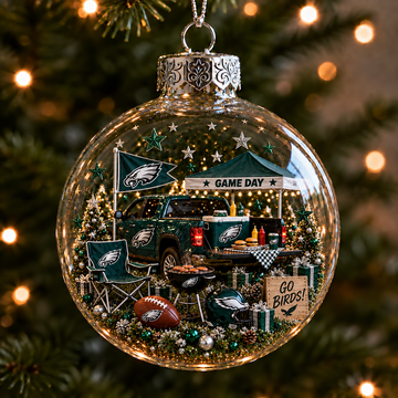 GO BIRDS! Football Christmas Ornament Collection
