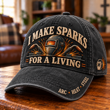 I Make Sparks For A Living Welder Work Pride Baseball Cap
