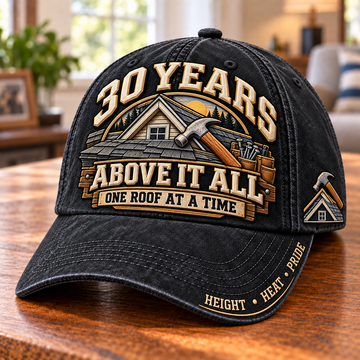 30 Years Above It All Roofer Milestone Baseball Cap