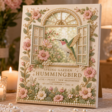 Spring Garden Hummingbird DIY Pearl Painting Kit