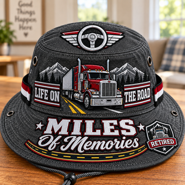 Miles Of Memories Retired Trucker Boonie Hat