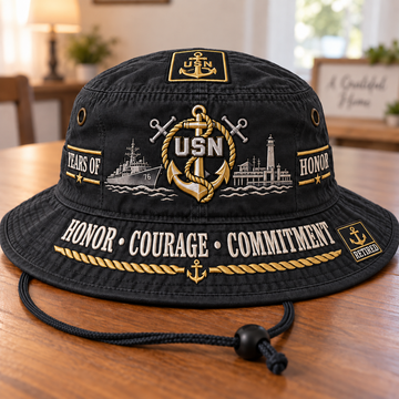 Honor Courage Commitment Retired Navy Boonie Hat