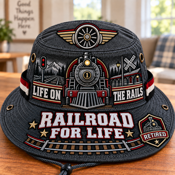Railroad For Life Retired Railroad Worker Boonie Hat
