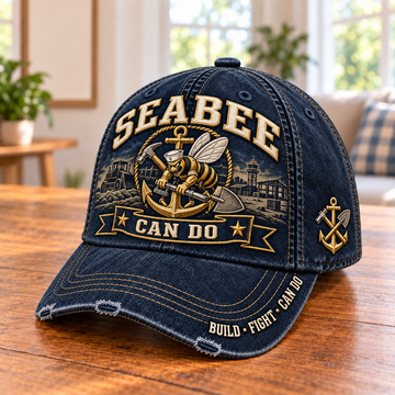 Seabee Can Do Navy Veteran Baseball Cap