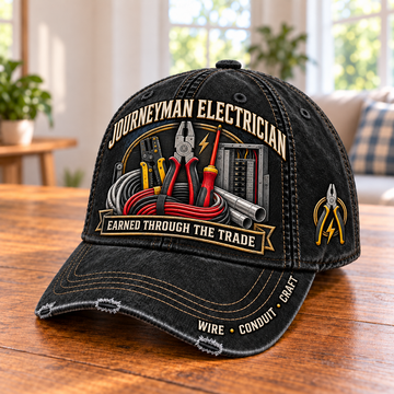 Journeyman Electrician Earned Through The Trade Baseball Cap