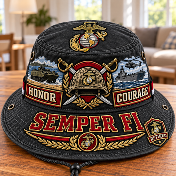 Honor & Courage Semper Fi Marine Veteran Boonie Hat
