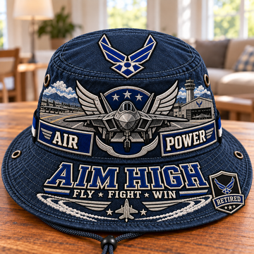 Air Power Aim High Retired Air Force Boonie Hat