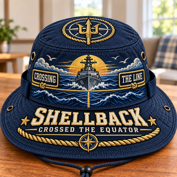 Shellback Crossing The Line Boonie Hat