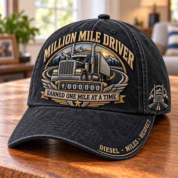 Million Mile Driver Earned One Mile At A Time Baseball Cap