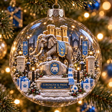 Rise & Fly Light-Up Football Christmas Globe Ornament