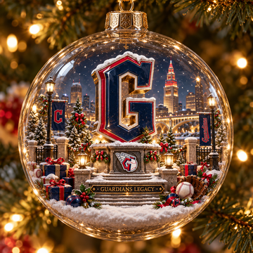 For The Land Light-Up Baseball Christmas Globe Ornament