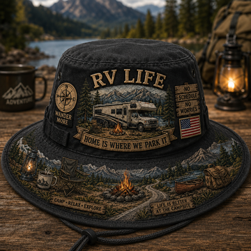 Vintage RV Life Adventure Boonie Hat