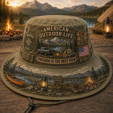 American Outdoor Life Vintage Boonie Hat – Camp, Fish & Explore