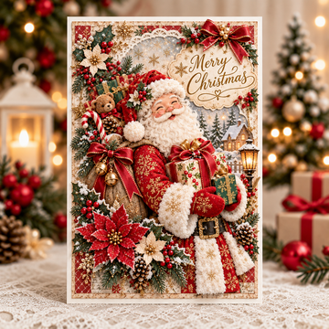 3D Layered Christmas Greeting Card
