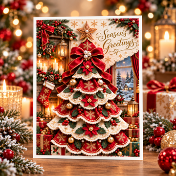 3D Christmas Tree Greeting Card
