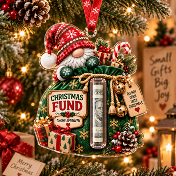 Gnome Christmas Cash Holder Ornament – Money Gift Holder