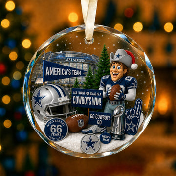 Football Team Acrylic Christmas Ornament