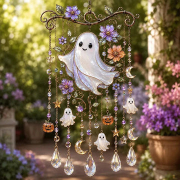 Halloween-Themed Wind Chime Rainbow Garden Decor