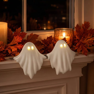 Luminous Ghost Ornament – Glow-in-the-Dark Halloween Figurine