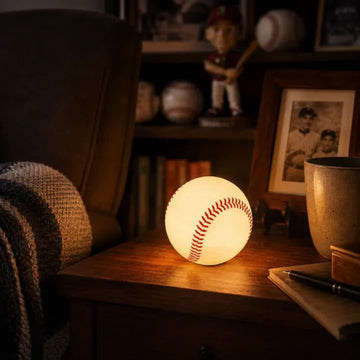 Baseball Night Light Glow-in-the-Dark Bedside Lamp