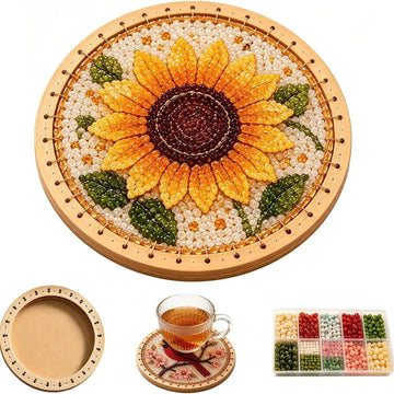 Handcrafted Beaded Coaster Kit Collection - Create Beautiful Coasters Inspired by Nature