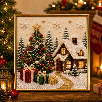 3D Pearl Christmas Wall Art Kit