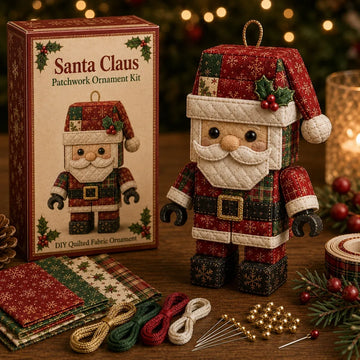 Christmas Dimensional Character Patchwork Ornament DIY Kit Collection