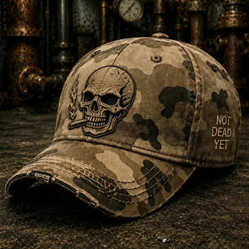 Retro Skull Art Print Casual Baseball Cap