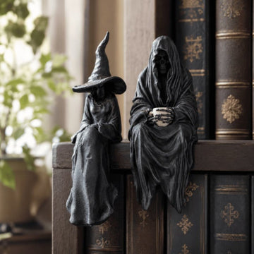 Mysterious Perched Bookshelf Figurine