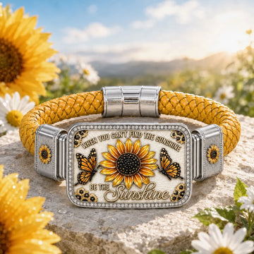 Sunflower Butterfly Braided Bracelet