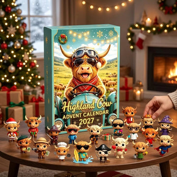 Highland Cow Advent Calendar 2027 – Mini Figurine Set