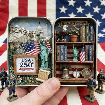 USA 250th Anniversary Pocket Diorama Tin