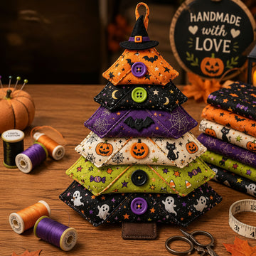 Layered Fabric Tree Ornament DIY Sewing Kit