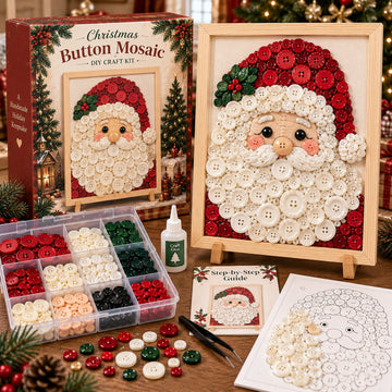 Christmas Button Mosaic DIY Craft Kit
