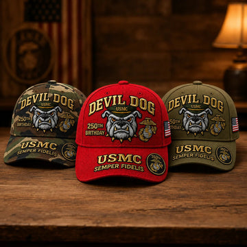 Devil Dog USMC 250th Birthday Commemorative Cap