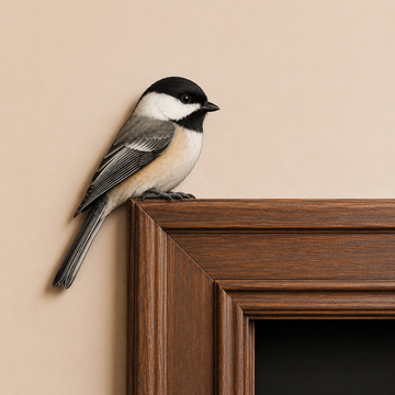 Wooden Chickadee Door Topper