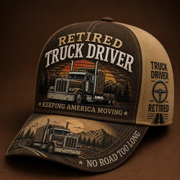 Retired Truck Driver Cap Funny Retirement Gift Hat