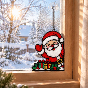 Christmas Peeking Window Corner Decor