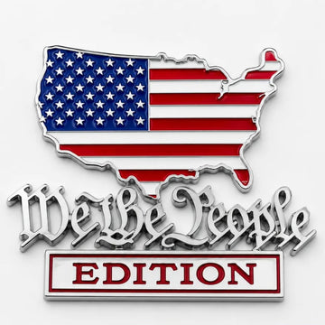 We The People Patriot Flag Edition Car Emblem Metal Badge