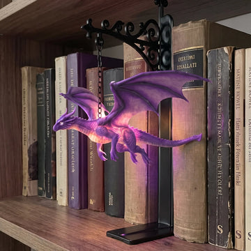 Hanging Purple Dragon Bookend Light
