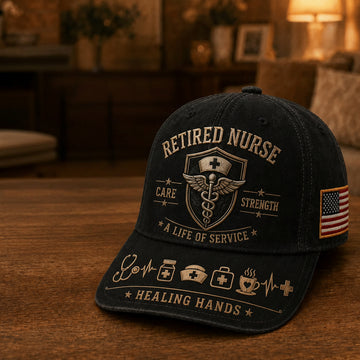 Retired Nurse Healing Hands Cap