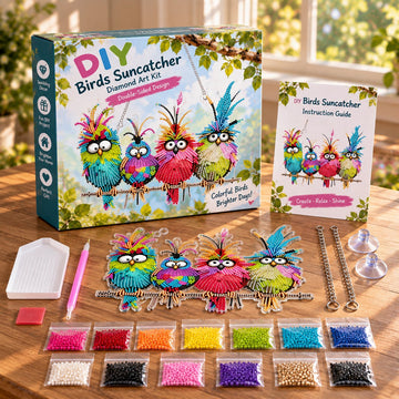 Sunny Birds Diamond Art Suncatcher DIY Kit